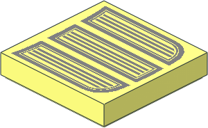 Tile  2 x  2 with Metallic Silver Grill Pattern