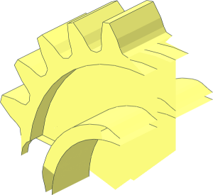 ~Technic Gear 24 Tooth with Clutch on Both Sides Quarter