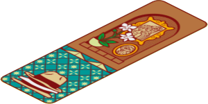 Sticker  5.9 x  1.9 with  2 Family Portraits and  1 Flower Pot in Front of a Window and  3 Hats