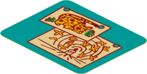 Sticker  2.4 x  2.9 with  2 Posters on Light Turquoise Background