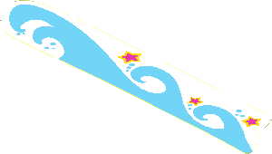 Sticker  1.1 x  5.6 with Medium Azure Wave