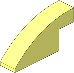 Slope Brick Curved  4 x  1 x  1.667