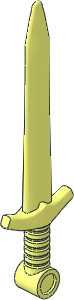 Minifig Sword Greatsword Pointed with Upturned Crossguard
