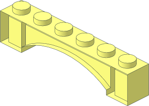 ~Arch  1 x  6 Raised without Front Face