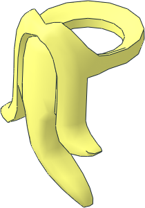 Minifig Beard Long with  3 Points