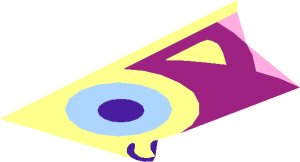 ~Tile  1 x  1 with Magenta Cat Face on Bright Pink Background - Half