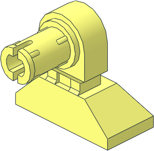 Minifig Robot Leg  1 x  2 x  1.667 with Pin with Square Centre Hole