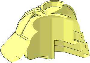 ~Minifig Helmet with Clip and Long Visor - Half