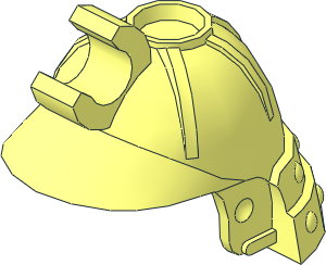 Minifig Helmet with Clip and Long Visor