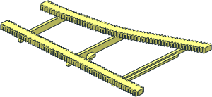 ~Monorail Track Point Left - Switch Rack