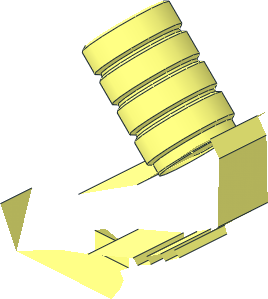 ~Minifig Sword Hilt with Skull - 1/2