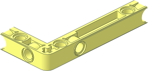 ~Technic Beam 15 x 7 with Open Center and 3 Truss Bars Quarter