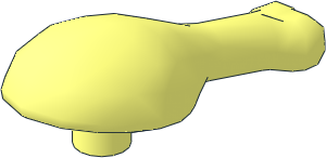 Minifig Food Turkey Leg with Oval Opening on Back