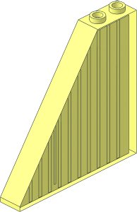 ~Slope Brick 55  1 x  6 x  5 with Bottom Stud Holders without Side Faces