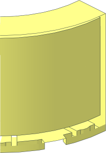 ~Panel  4 x  4 x  3 Corner Round Half