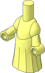 Figure Micro Doll Body with Long Dress