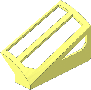 ~Windscreen  4 x  4 x  2 with Integral Glass - Frame Half