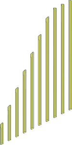 ~Slope Brick 55  1 x  6 x  5 - Half Bottom Stud Holders