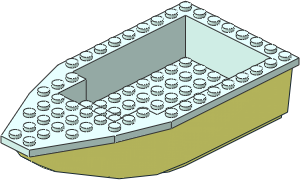 Boat Hull Floating 16 x 8 with Light Aqua Deck Boat Hull Floating 16 x 8 with Light Aqua Deck