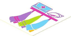 Sticker  2.7 x  2.3 with Towel Holder