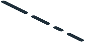 ~Sticker  1.8 x  1.8 with Black Stripes in White Square on Grey Background - One Stripe