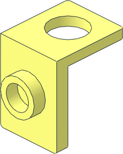 Bracket 1 x 1 - 1 x 1 Thick with Stud Hole Bracket 1 x 1 - 1 x 1 Thick with Stud Hole
