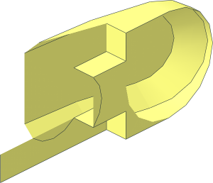 ~Technic Double Flexible Fixing Pin - One Half