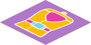 Sticker  1.9 x  1.9 with Bright Light Orange Life Jacket