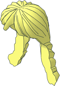 Minifig Hair Female Long with Braided Pigtails Minifig Hair Female Long with Braided Pigtails