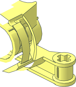 ~Technic Steering Wheel Bearing with 2 Pegholes and 2 Axleholes Arms Half with Slots