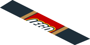 ~Sticker  2.6. x  2.8 with Ford and Lego Logos and Gold Stripes on Black Background - Second Face