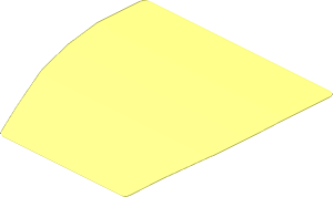 ~Sticker  2.6. x  1.8 with Ford and Lego Logos and Gold Stripes on Black Background - Bottom Formed Face