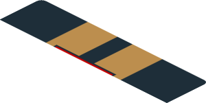 ~Sticker  2.6. x  2.8 with Ford and Lego Logos and Gold Stripes on Black Background - First Face