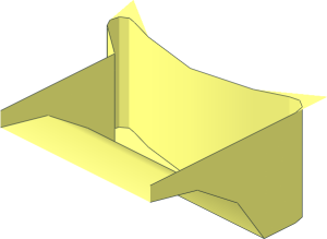 Technic Peg Hole Negative for Alternate Beam Type 4 Half with Recessed Side
