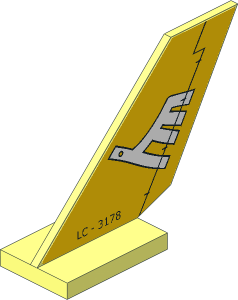 Tail Shuttle 2 x 6 x 4 with White Bird and "LC-3178" Sticker on Both Sides
