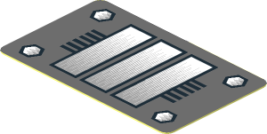 Sticker  1.1 x  1.8 with Black Grille, Rivets and Bars