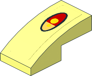 Slope Brick Curved 2 x 1 with Tail Light Sticker Slope Brick Curved 2 x 1 with Tail Light Sticker