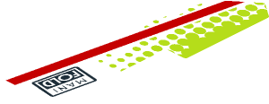 Sticker with Red Line, Lime Dots and "MANIFOLD" Logo for Technic Panel Fairing Smooth #22 (Thin Short)