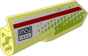 Technic Panel Fairing Smooth #22 (Thin Short) with Red Line, Lime Dots and "MANIFOLD" Logo Sticker