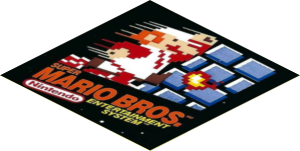 Sticker  5.9 x  5.9 with "NES Mario Bros Cartridge"