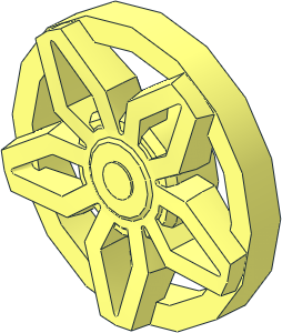 Wheel Rim 11 x 18 Front with  5 Split Spokes