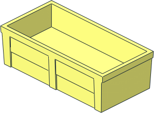 Duplo Feeding Trough 2 x 4 x 1 with Straight Sides Duplo Feeding Trough 2 x 4 x 1 with Straight Sides