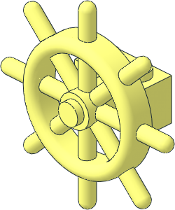 Boat Ship Wheel with Unslotted Pin and Technic Brick  1 x  2