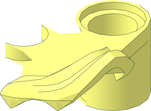 ~Minifig Armour Shoulder Pads with Tiered Fins and  2 Vertical Pin Holes on Back Half