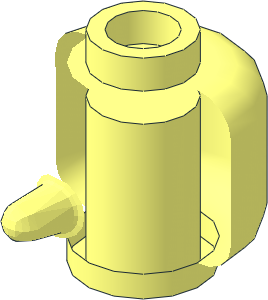 ~Minifig Head with with Elongated Nose without Patternable Surfaces