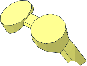 ~Minifig Body with Moustache, Goggles and Nose - Goggles