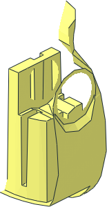 ~Minifig Body with Moustache, Goggles and Nose - Body Half