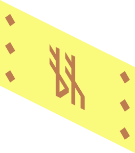 ~Minifig Sledgehammer Face with Runes Pattern