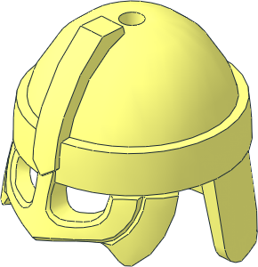 Minifig Helmet with Cheek Guard and Neck Protector