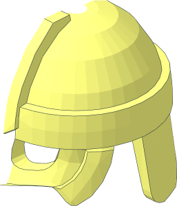 ~Minifig Helmet with Cheek Guard and Neck Protector Half